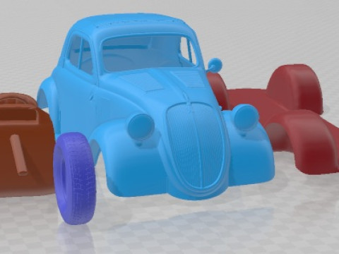 Fiat 500 Topolino 1936 Prinbable Car 3D printmodel