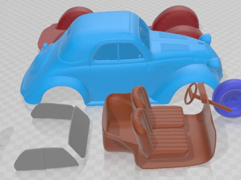 Fiat 500 Topolino 1936 Prinbable Car 3D printmodel