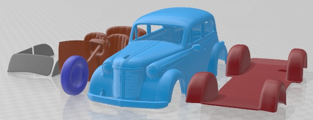 Opel Olympia 1938 Printable Car Modèles 3D en vedette .c4d .max .obj .3ds .fbx .stl .blend 