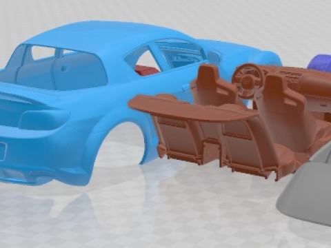 Mazda RX 8 2008 Printable Car 3D Baskı Modeli