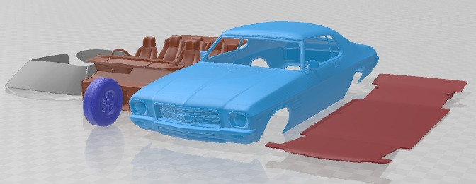 Holden Monaro Coupe GTS 350 1971 Printable Car Modelo de Impressão 3D .c4d .max .obj .3ds .fbx .stl .blend 