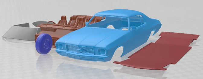 Holden Monaro Coupe GTS 350 1971 Printable Car 3D Print Model .c4d .max .obj .3ds .fbx .stl .blend 