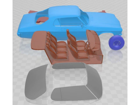 Holden Monaro Coupe GTS 350 1971 Printable Car 3D Print Model