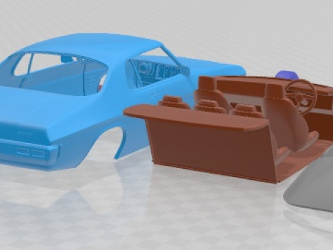 Holden Monaro Coupe GTS 350 1971 Printable Car Modelo de Impressão 3D