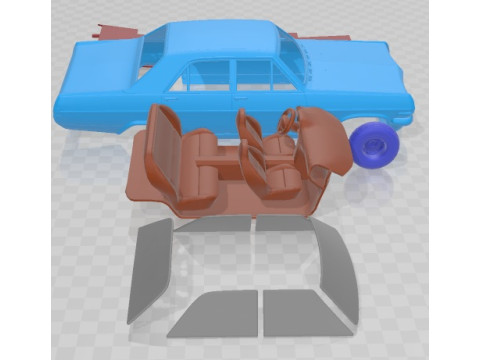 Opel Diplomat A 1964 Printable Car Modelo de Impressão 3D