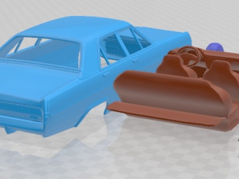 Opel Diplomat A 1964 Printable Car Modelo de Impressão 3D