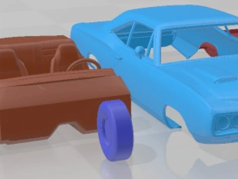 Dodge Coronet Super Bee 1970 Printable Car 3D Print Model