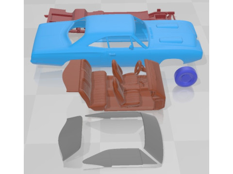 Dodge Coronet Super Bee 1970 Printable Car 3Dプリントモデル