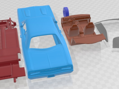 Dodge Coronet Super Bee 1970 Printable Car 3Dプリントモデル