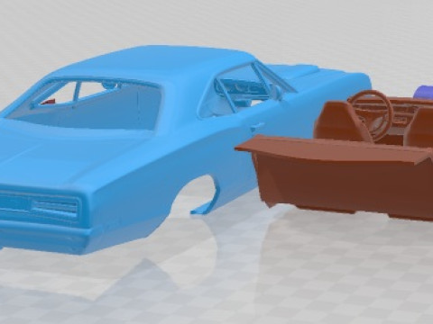 Dodge Coronet Super Bee 1970 Printable Car 3Dプリントモデル