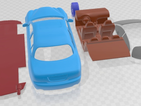 Jaguar S Type 2009 Printable Car 3Dプリントモデル