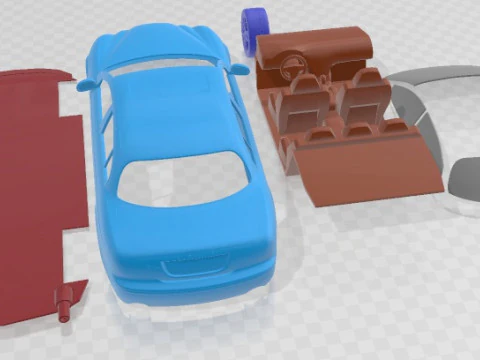 Jaguar S Type 2009 Printable Car 3D Print Model