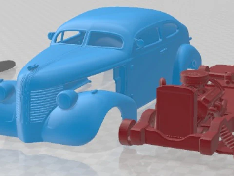 Pontiac Hotrod 1938 Printable Car 3D Print Model