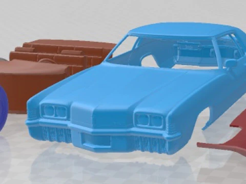 Oldsmobile Toronado Y57 1972 Printable Car 3D Print Model