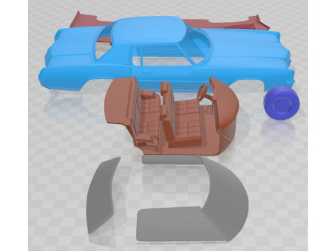 Oldsmobile Toronado Y57 1972 Printable Car 3Dプリントモデル