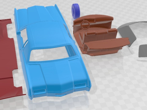 Oldsmobile Toronado Y57 1972 Printable Car 3Dプリントモデル