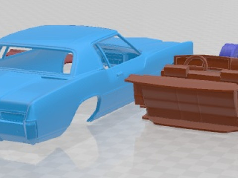 Oldsmobile Toronado Y57 1972 Printable Car 3Dプリントモデル
