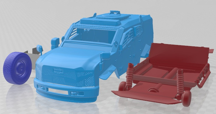 Oshkosh Sand Cat Printable Car 3D Print Model .c4d .max .obj .3ds .fbx .stl .blend 