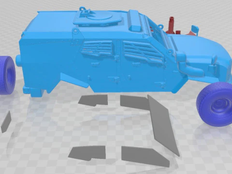 Oshkosh Sand Cat Printable Car 3D Print Model