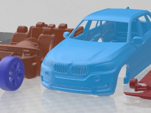 Carro imprim&iacute;vel X5 2014 Modelo de Impressão 3D