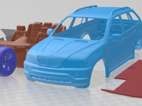 X5 E53 2000 Printable Car 3D Print Model