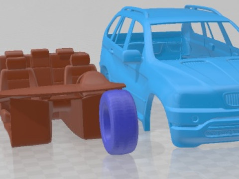 X5 E53 2000 Printable Car 3D Print Model