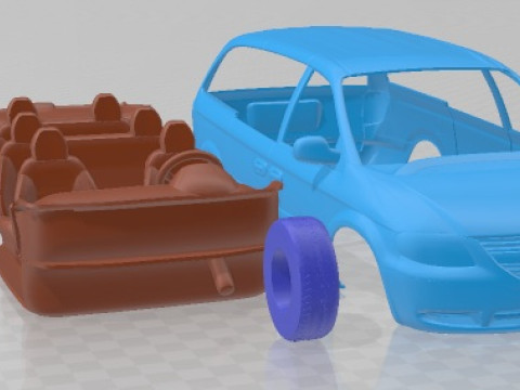 Dodge Grand Caravan 2004 Printable Car Model Cetak 3D