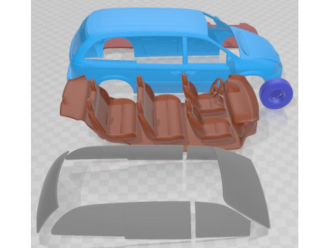 Dodge Grand Caravan 2004 Printable Car Model Cetak 3D