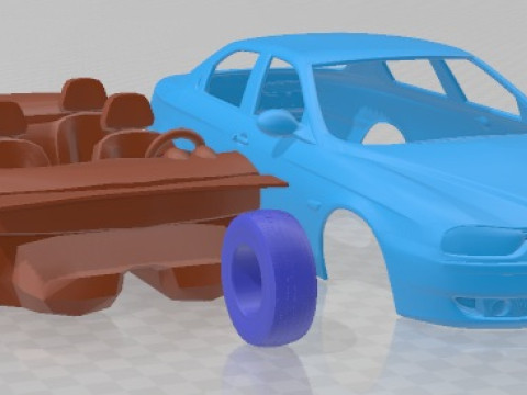 Alfa Romeo 156 1997 Printable Car 3D Print Model