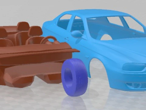 Alfa Romeo 156 1997 Printable Car 3D Print Model