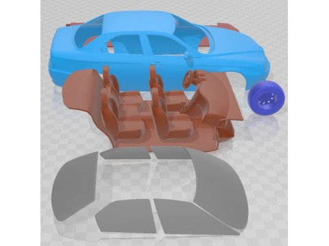 Alfa Romeo 156 1997 Printable Car 3D Print Model