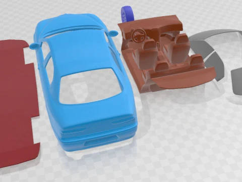 Alfa Romeo 156 1997 Printable Car 3D Print Model