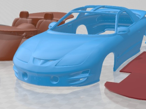 Pontiac Firebird Trans Am 1998 Printable Car 3D Print Model