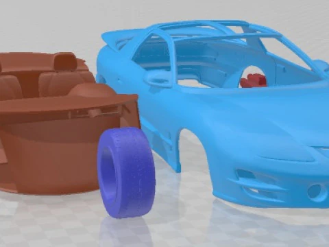 Pontiac Firebird Trans Am 1998 Printable Car 3D Print Model