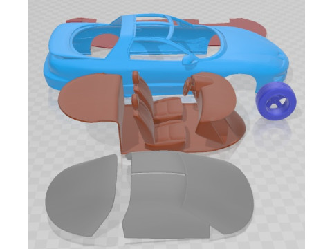 Pontiac Firebird Trans Am 1998 Printable Car Modello di stampa 3D