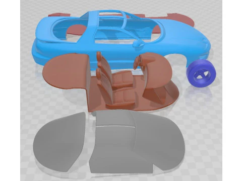 Pontiac Firebird Trans Am 1998 Printable Car 3D Print Model