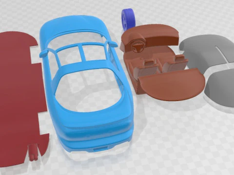 Pontiac Firebird Trans Am 1998 Printable Car 3D Print Model