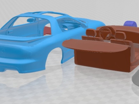 Pontiac Firebird Trans Am 1998 Printable Car Modello di stampa 3D