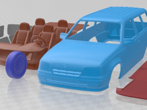 Opel Kadett Wagon 1991 Printable Car 3D Print Model