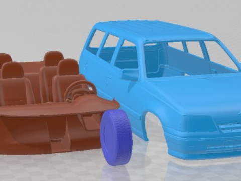 Opel Kadett Wagon 1991 Printable Car 3D 프린트 모델