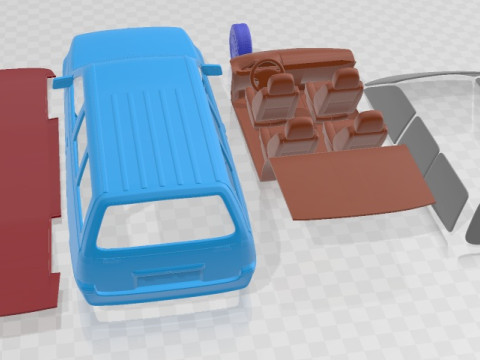 Opel Kadett Wagon 1991 Printable Car 3D 프린트 모델