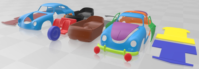 Porsche 356 A Coupe Printable Car 3D Print Model .c4d .max .obj .3ds .fbx .stl .blend