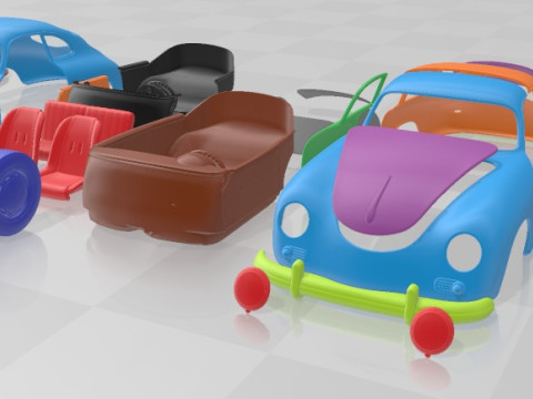 Porsche 356 A Coupe Printable Car Modelo de impresión 3D