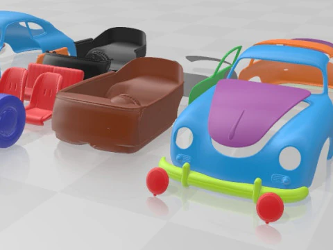Porsche 356 A Coupe Printable Car 3D Print Model