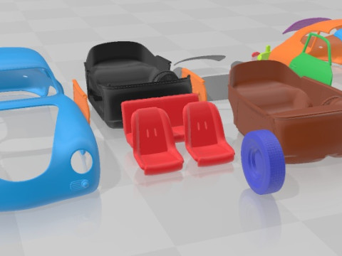 Porsche 356 A Coupe Printable Car 3D Print Model