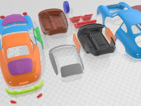 Porsche 356 A Coupe Printable Car 3D Print Model