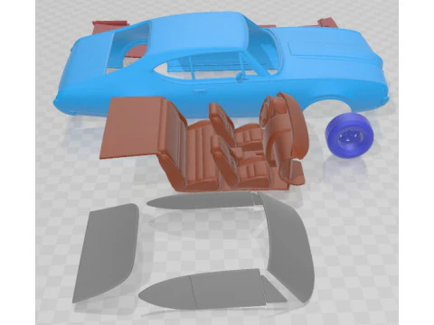 Oldsmobile Cutlass 442 3817 Holiday Coupe 1966 Printable Car 3D Print Model