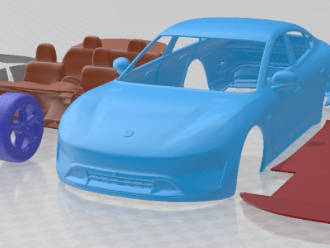 Xiaomi SU7 2024 Printable Car 3D-Druckmodell