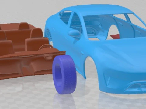 Xiaomi SU7 2024 Printable Car 3D Print Model