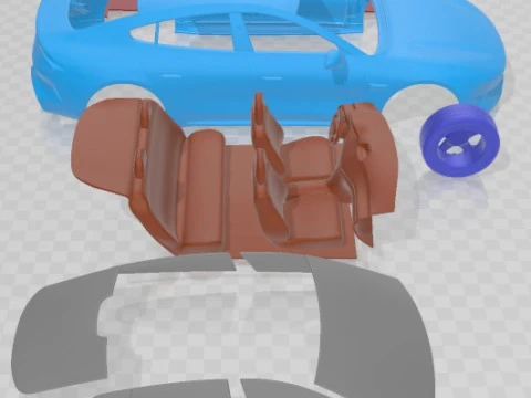 Xiaomi SU7 2024 Printable Car 3D Print Model